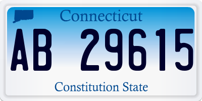 CT license plate AB29615