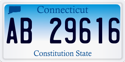 CT license plate AB29616