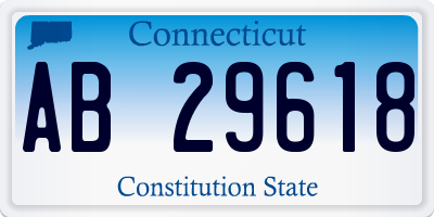 CT license plate AB29618