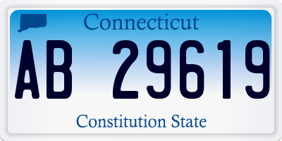 CT license plate AB29619