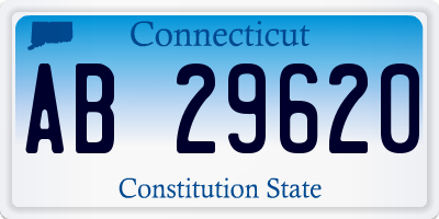 CT license plate AB29620