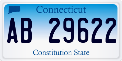 CT license plate AB29622