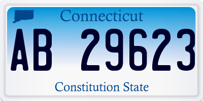 CT license plate AB29623