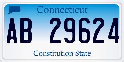 CT license plate AB29624
