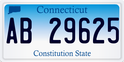 CT license plate AB29625