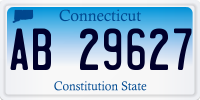 CT license plate AB29627