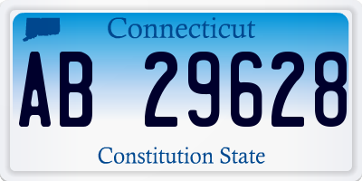 CT license plate AB29628