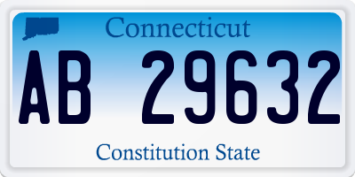 CT license plate AB29632
