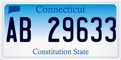 CT license plate AB29633