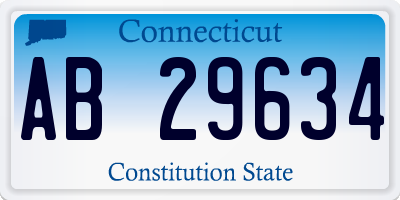 CT license plate AB29634