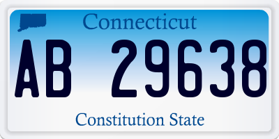 CT license plate AB29638