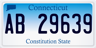 CT license plate AB29639