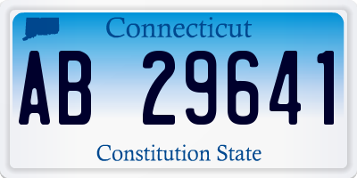 CT license plate AB29641