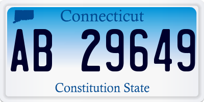 CT license plate AB29649
