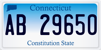 CT license plate AB29650