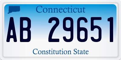 CT license plate AB29651