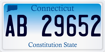 CT license plate AB29652