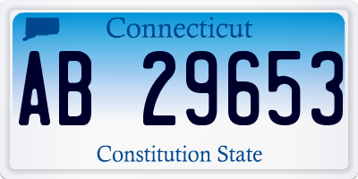 CT license plate AB29653