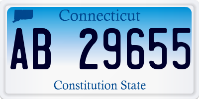CT license plate AB29655