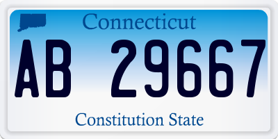 CT license plate AB29667