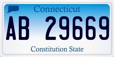 CT license plate AB29669