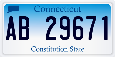 CT license plate AB29671