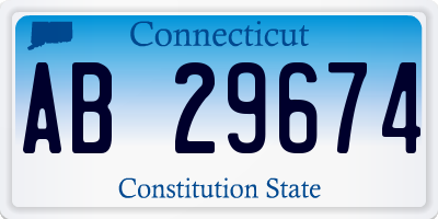CT license plate AB29674