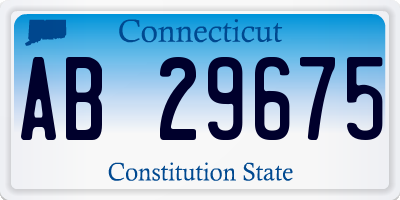 CT license plate AB29675