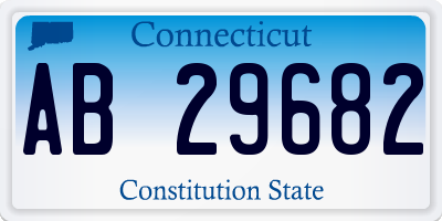 CT license plate AB29682