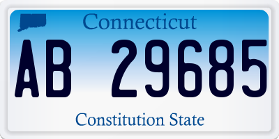 CT license plate AB29685