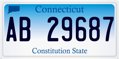 CT license plate AB29687