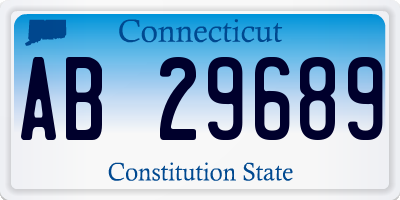 CT license plate AB29689