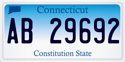 CT license plate AB29692