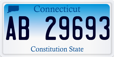 CT license plate AB29693