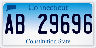 CT license plate AB29696