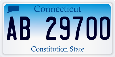 CT license plate AB29700
