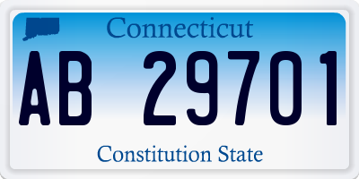 CT license plate AB29701