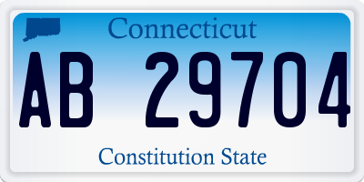 CT license plate AB29704