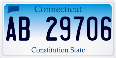 CT license plate AB29706