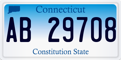 CT license plate AB29708