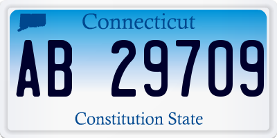 CT license plate AB29709