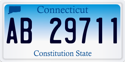 CT license plate AB29711