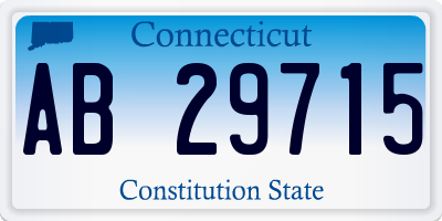 CT license plate AB29715