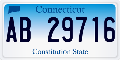 CT license plate AB29716
