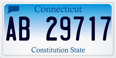 CT license plate AB29717
