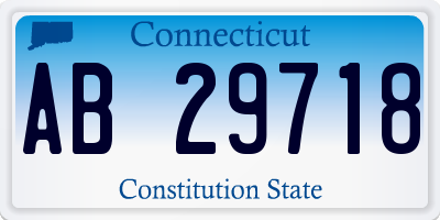 CT license plate AB29718