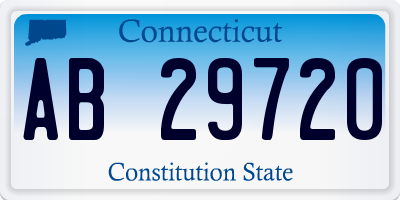 CT license plate AB29720