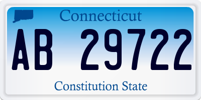 CT license plate AB29722