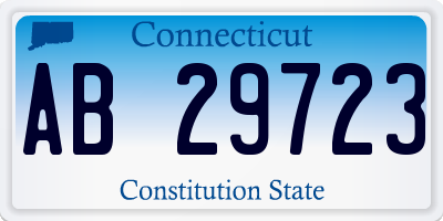 CT license plate AB29723