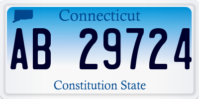 CT license plate AB29724
